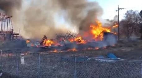 キコーナ牛久南店近くで火事(茨城県龍ケ崎市若柴町)原因は?速報動画・画像2020年2月9日　