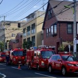 東京都　世田谷区　代沢４丁目　淡島通り　火事