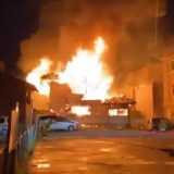 岩手県 北上市本通り 火事