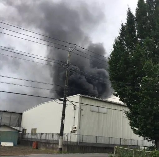 山梨県 南アルプス市 野牛島 御勅使工業団地 火事