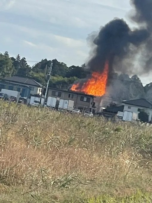 茨城県　東茨城郡　茨城町運転免許センタ　火事