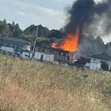 茨城県　東茨城郡　茨城町運転免許センタ　火事