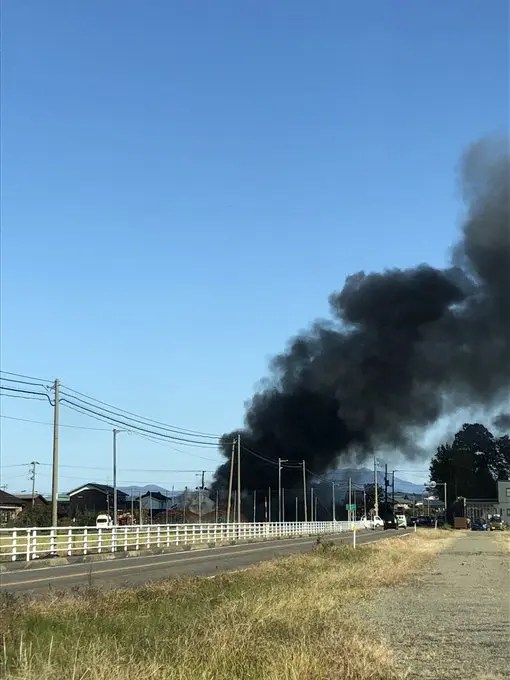 新潟県　長岡市　中ノ島　火事